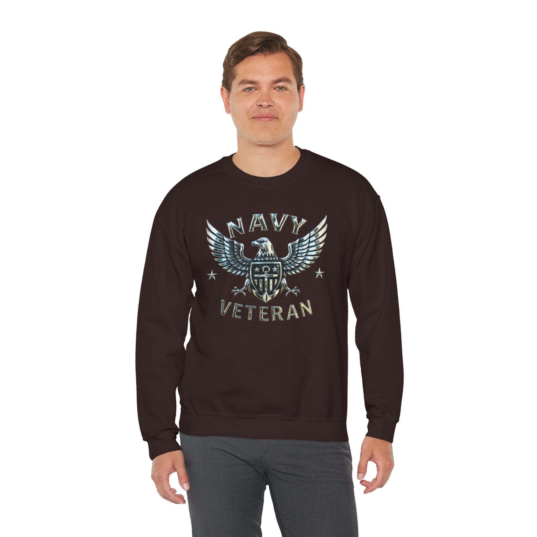 Navy Veteran Eagle Crewneck Sweatshirt