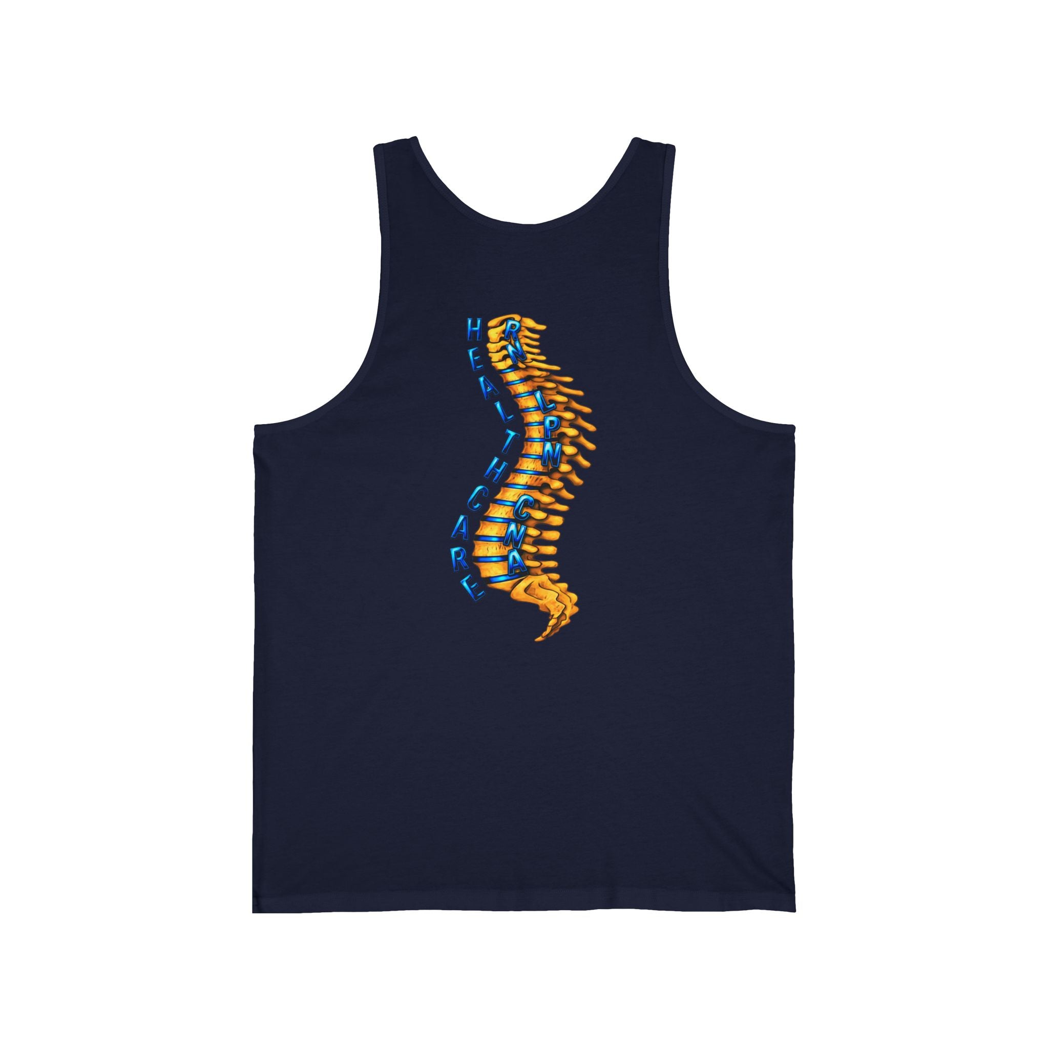 Front & Back Healthcare Spine Tank Top — Medical Staff Nurse Gift