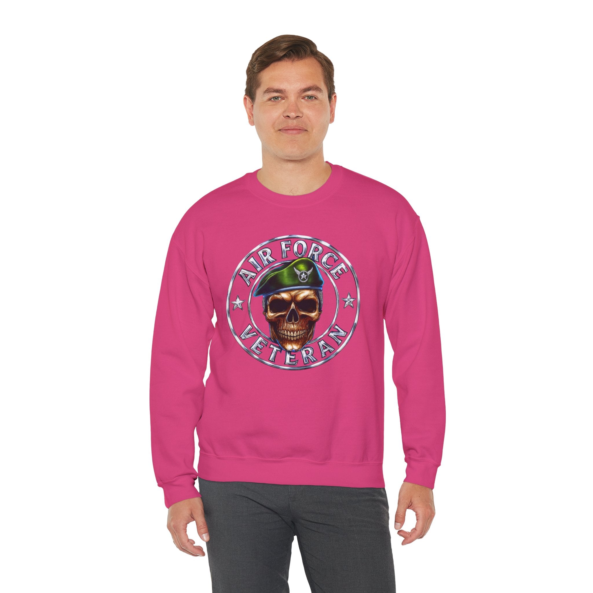 Air Force Veteran Skull Crewneck Sweatshirt