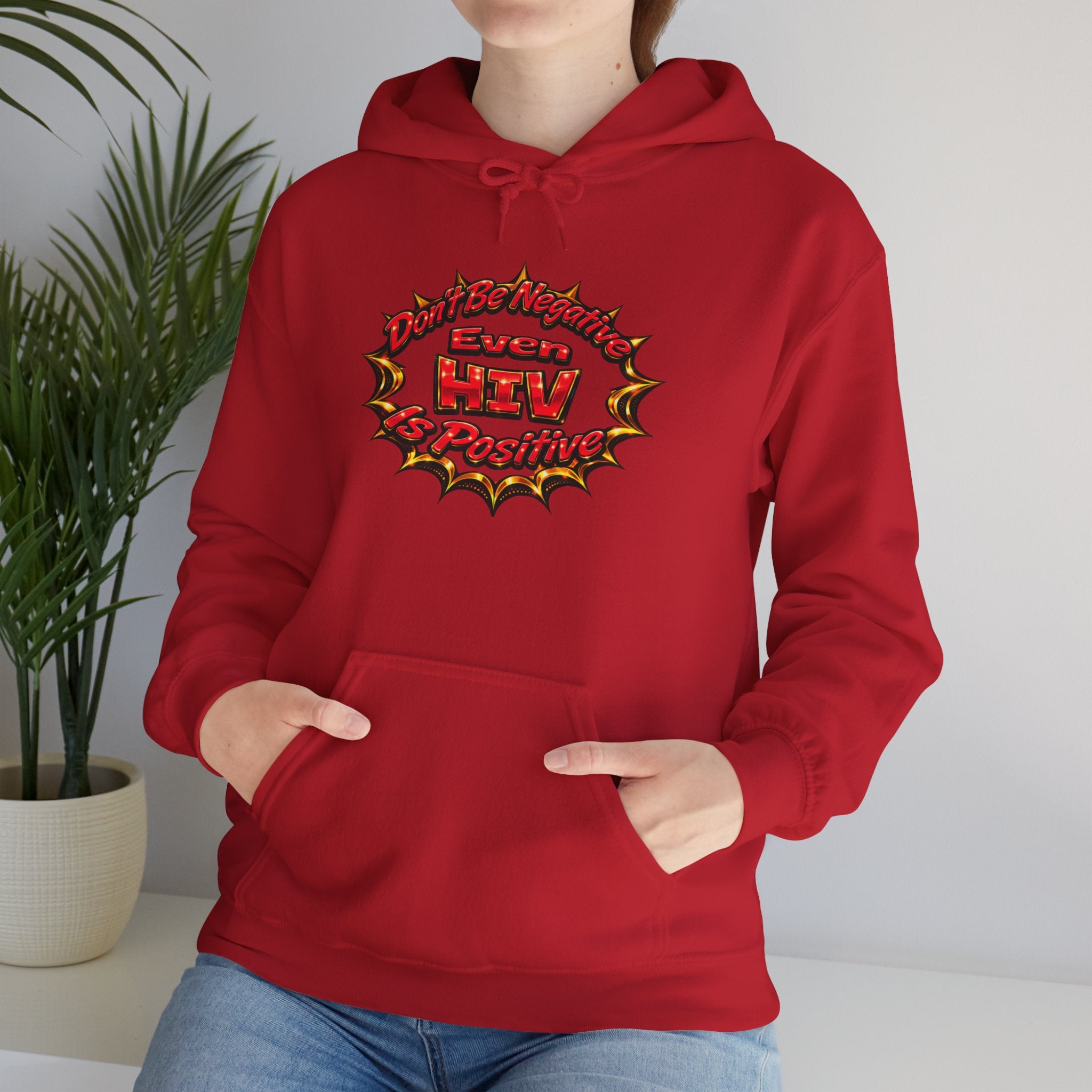 Hoodie – "Be Positive" Retro Comic HTV Design