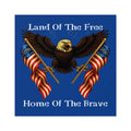 2" × 2" “Land of the Free • Home of the Brave” Square Sticker